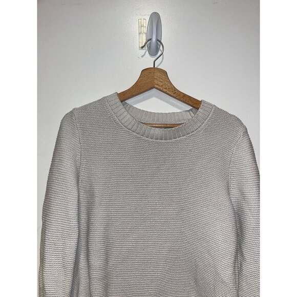 J.Crew Womens Medium White Cotton Blend Crewneck Sweater - Picture 2 of 8
